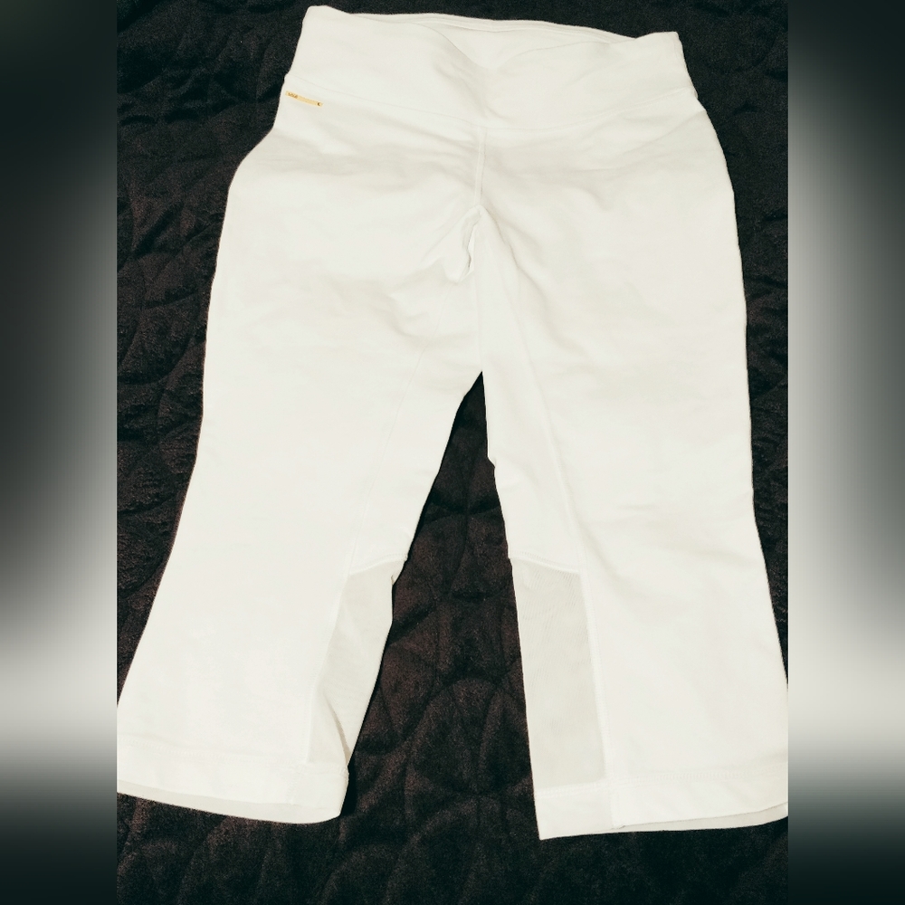 Lole white mesh capri tights